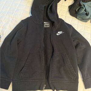 Nike Kids Black Zip-Up Hoodie